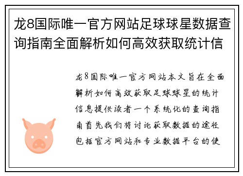 龙8国际唯一官方网站足球球星数据查询指南全面解析如何高效获取统计信息 - 副本